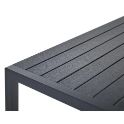 Beliani VERNIO - Tuintafel - Zwart - 90 x 180 cm - Aluminium Discount