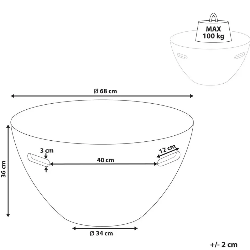 Leen Bakker VICARELLO - Salontafel - Beige - Lichtbeton (MgO) Discount