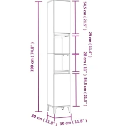 vidaXL - Badkamerkast - Wit - Bewerkt hout Hot