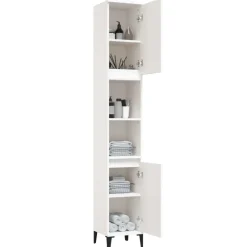 vidaXL - Badkamerkast - Wit - Bewerkt hout Hot