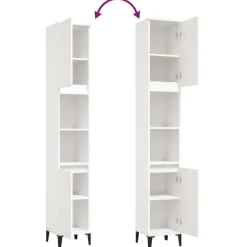 vidaXL - Badkamerkast - Wit - Bewerkt hout Hot