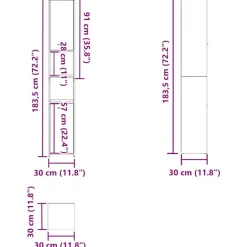 vidaXL - Badkamerkast - Wit - Bewerkt hout Online