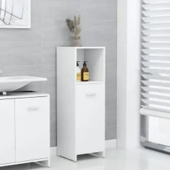 vidaXL - Badkamerkast - Wit - Bewerkt hout Discount