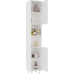 vidaXL - Badkamerkast - Wit - Bewerkt hout Discount