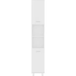 vidaXL - Badkamerkast - Wit - Bewerkt hout Discount