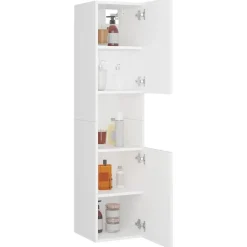 vidaXL - Badkamerkast - Wit - Bewerkt hout Online