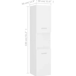 vidaXL - Badkamerkast - Wit - Bewerkt hout Online
