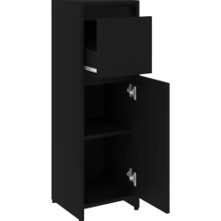 vidaXL - Badkamerkast - Zwart - Bewerkt hout Online