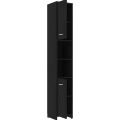 vidaXL - Badkamerkast - Zwart - Bewerkt hout Outlet