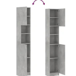 vidaXL - Badkamermeubel - Grijs - Bewerkt hout New