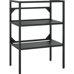 vidaXL - Badkamermeubelframe - Zwart - IJzer - 59 x 38 x 83 cm Online