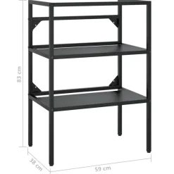 vidaXL - Badkamermeubelframe - Zwart - IJzer - 59 x 38 x 83 cm Online