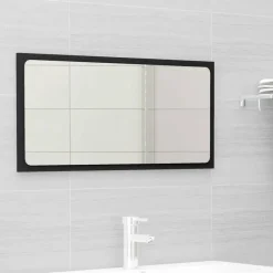 vidaXL - Badkamermeubelset - Zwart - Bewerkt hout - 80 x 38.5 x 45 cm Discount