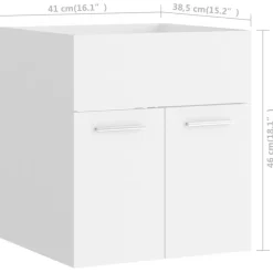 vidaXL - Badkamermeubelset - Wit - Bewerkt hout Outlet
