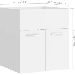 vidaXL - Badkamermeubelset - Wit - Bewerkt hout Outlet