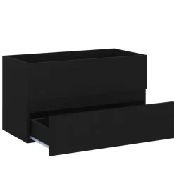 vidaXL - Badkamermeubelset - Zwart - Bewerkt hout - 80 x 38.5 x 45 cm Best