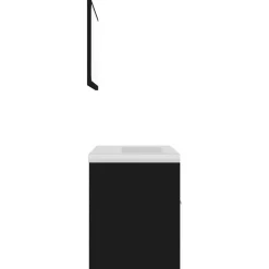 vidaXL - Badkamermeubelset - Zwart - Bewerkt hout - 60 x 38.5 x 46 cm