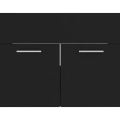 vidaXL - Badkamermeubelset - Zwart - Bewerkt hout - 60 x 38.5 x 46 cm