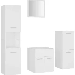 vidaXL - Badkamermeubelset - Wit - Bewerkt hout - 41 x 38.5 x 46 cm Outlet