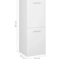 vidaXL - Badkamermeubelset - Wit - Bewerkt hout - 41 x 38.5 x 46 cm Outlet