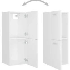 vidaXL - Badkamermeubelset - Wit - Bewerkt hout - 41 x 38.5 x 46 cm Outlet