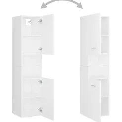 vidaXL - Badkamermeubelset - Wit - Bewerkt hout - 41 x 38.5 x 46 cm Outlet