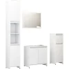 vidaXL - Badkamermeubelset - Wit - Bewerkt hout New