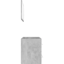 vidaXL - Badkamermeubelset - Grijs - Bewerkt hout Clearance