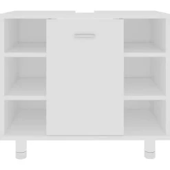 vidaXL - Badkamermeubelset - Wit - Bewerkt hout New