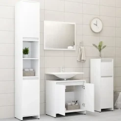 vidaXL - Badkamermeubelset - Wit - Bewerkt hout Discount