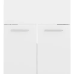 vidaXL - Badkamermeubelset - Wit - Bewerkt hout - 41 x 38.5 x 46 cm New