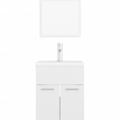 vidaXL - Badkamermeubelset - Wit - Bewerkt hout - 41 x 38.5 x 46 cm New