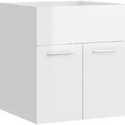 vidaXL - Badkamermeubelset - Wit - Bewerkt hout - 41 x 38.5 x 46 cm New