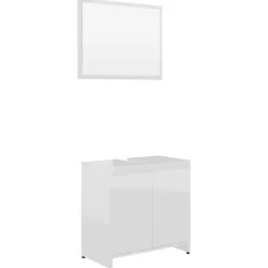 vidaXL - Badkamermeubelset - Wit - Bewerkt hout Online