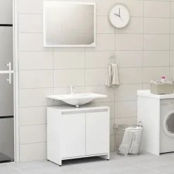 vidaXL - Badkamermeubelset - Wit - Bewerkt hout Online