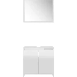 vidaXL - Badkamermeubelset - Wit - Bewerkt hout Online