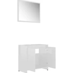 vidaXL - Badkamermeubelset - Wit - Bewerkt hout Online