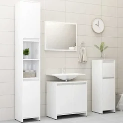 vidaXL - Badkamermeubelset - Wit - Bewerkt hout Online