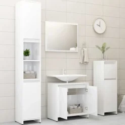 vidaXL - Badkamermeubelset - Wit - Bewerkt hout Online