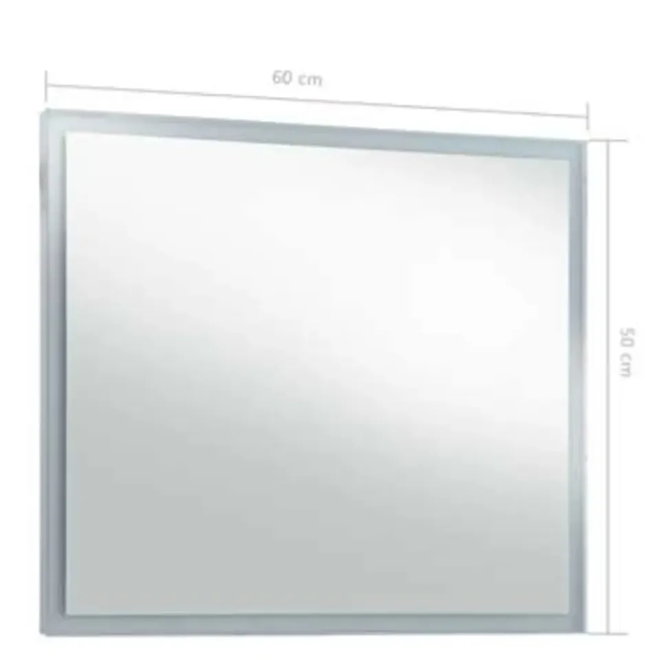 vidaXL - Badkamerspiegel - Zilver - Glas - 60 x 50 cm