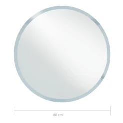 vidaXL - Badkamerspiegel - Zilver - Aluminium - 80 cm Best