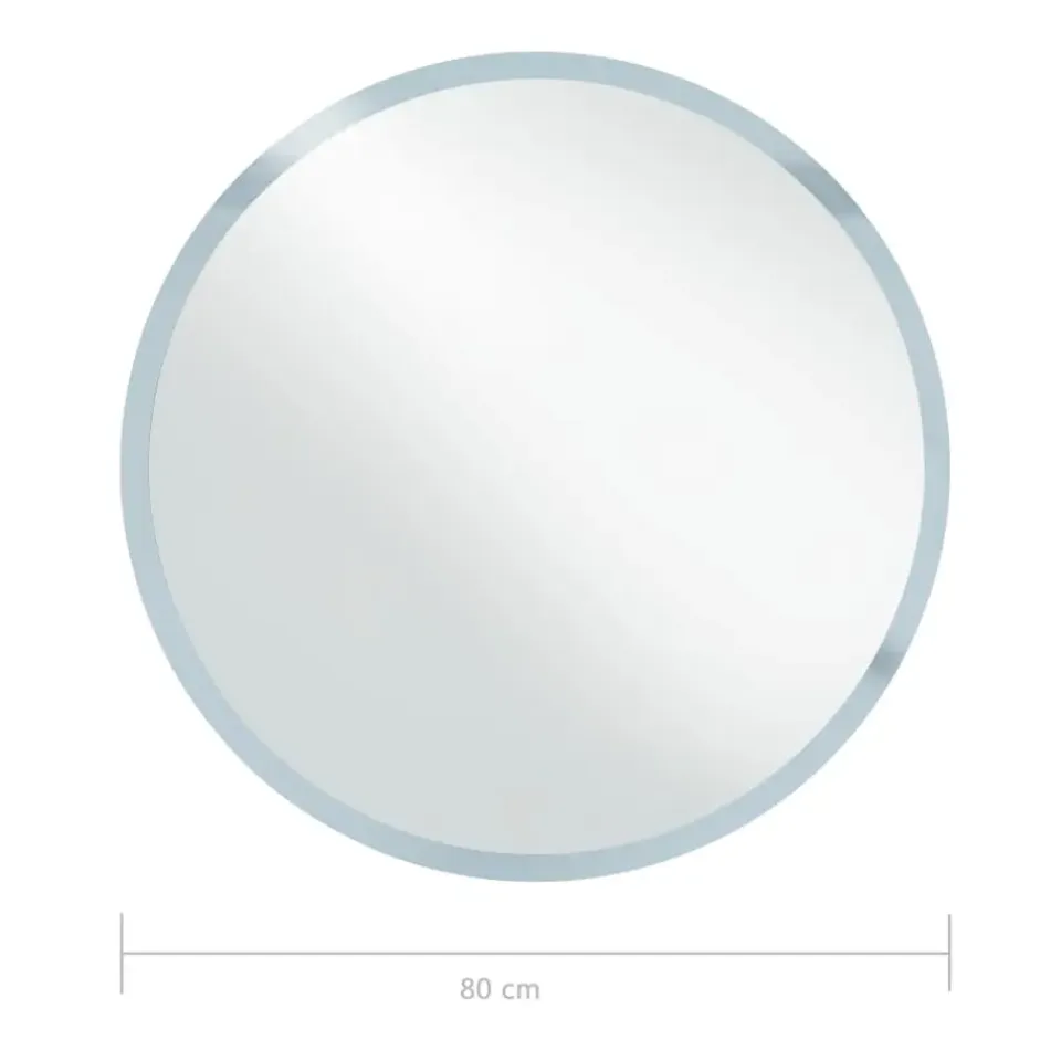 vidaXL - Badkamerspiegel - Zilver - Aluminium - 80 cm Best