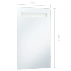 vidaXL - Badkamerspiegel - Zilver - Glas - 60 x 100 cm Best