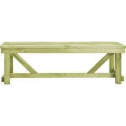 vidaXL - Bank - Bruin - Geïmpregneerd grenenhout - 140 x 38 x 45 cm Discount