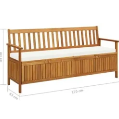 vidaXL - Bank - Bruin - Hout - 170 cm Discount