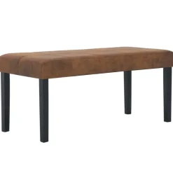 vidaXL - Bank - Bruin - Kunstleer New