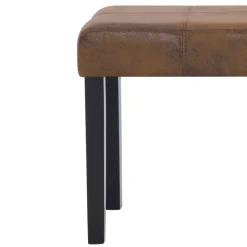 vidaXL - Bank - Bruin - Kunstleer New