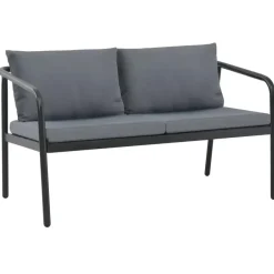 vidaXL - Bank - Grijs - Metaal Clearance