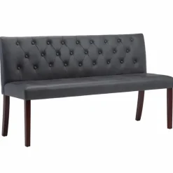 vidaXL - Bank - Grijs - Suède - 148.5 cm Outlet