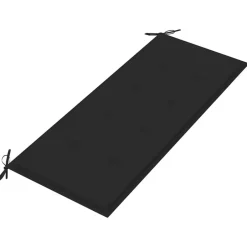 vidaXL - Bank Batavia met zwart kussen - Teakhout - 120x51.5x84 cm Discount